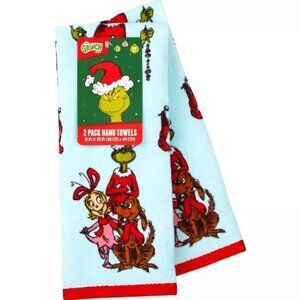 NWT - Dr. Seuss Grinch Cindy Lou Who Max 2pk Hand Towels